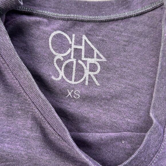 NWOT Chaser Tri-Blend Scoop Neck Burnout Rounded Hi-Low Hem Long Sleeve Tee XS - Picture 6 of 14